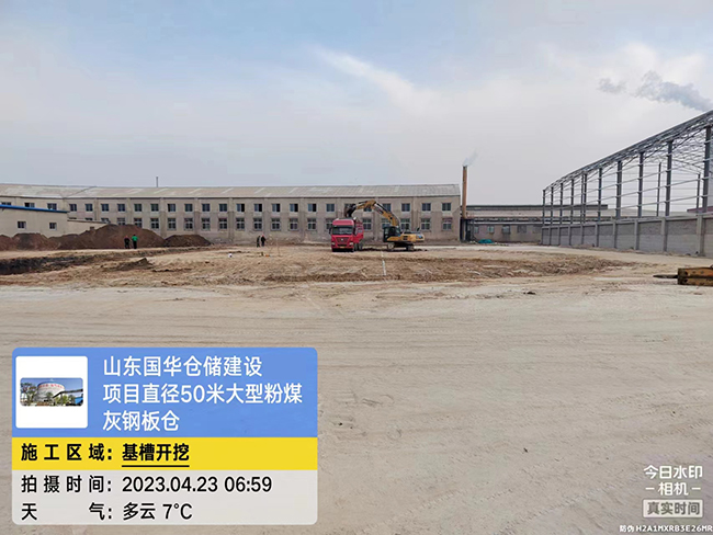 内江大型粉煤灰钢板仓直径50米项目进场